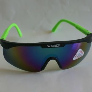 NWT TruVintage Sports blade semi-rimless Wrap aroun w/adjustable temple sunglass